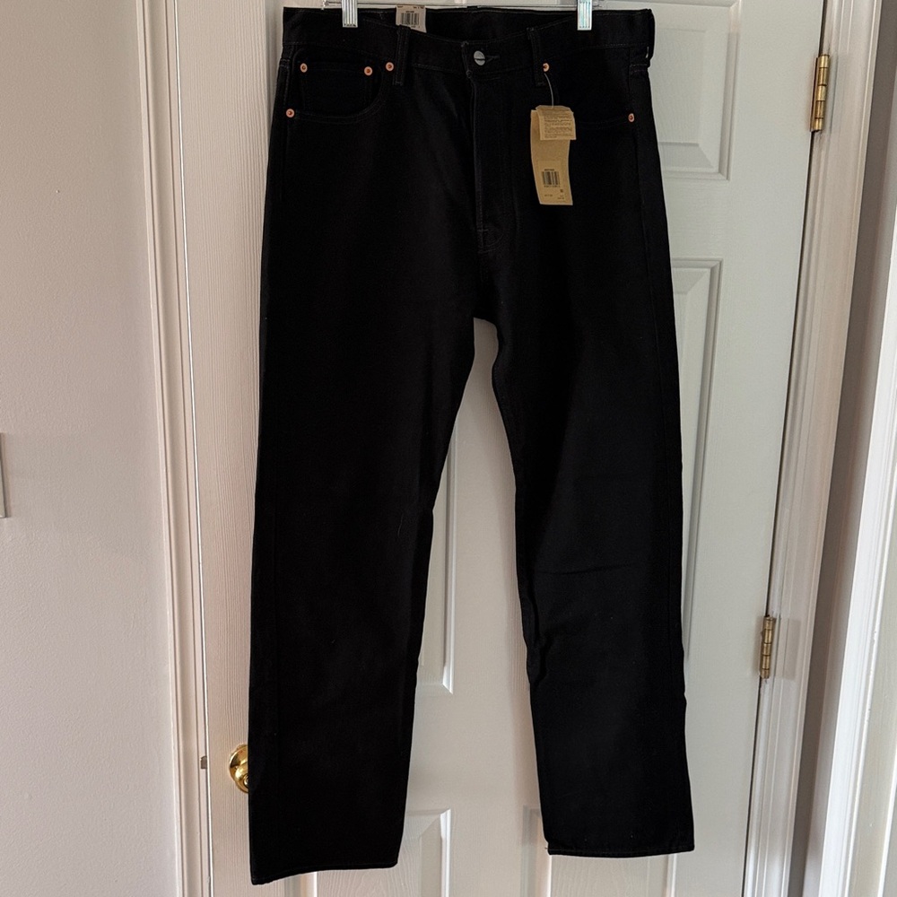 Levi's Men's Straight 501 Black Jeans 36 x 32 NEW nwt